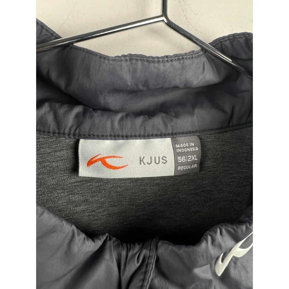 KJUS Men Radiation Vest Navy Blue Grey Golf Full Zip Puffer MG40-D01 Size 2XL